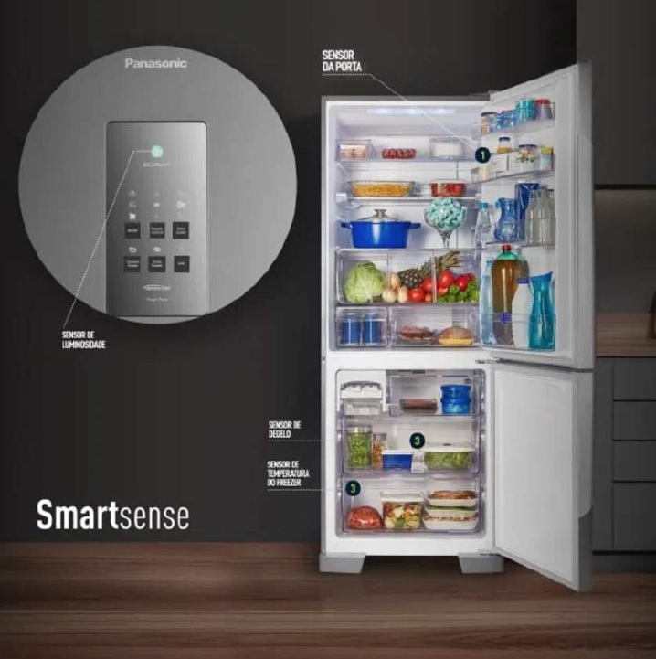 Geladeira Panasonic Frost Free 425L A+++ Titanio – NR-BB53PV3TB