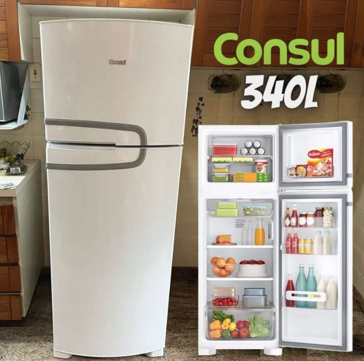 Geladeira Frost Free Consul Crm39a Branca Com Freezer 340l
