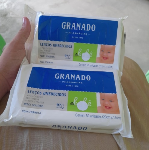 Granado – Lenço Bebê Pele Sensível, Branco, 50 Unidades