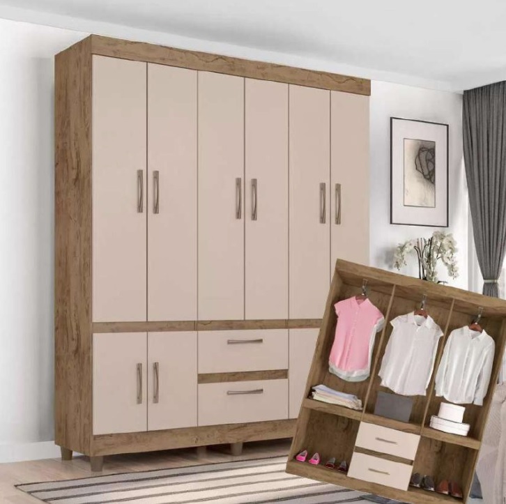 Guarda-roupa Casal 10 Portas 2 Gavetas Araplac – Coimbra 5