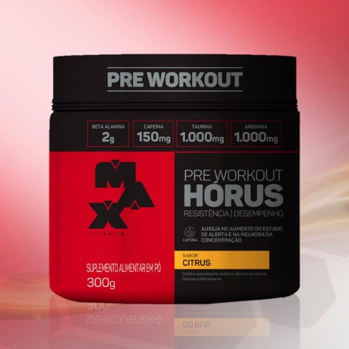 Hórus Pre Workout – 300G Citrus – Max Titanium