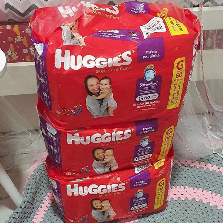 Fralda! Huggies Supreme Care Roupinha G – 60 fraldas