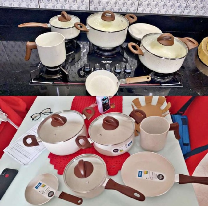 Jogo de Panelas 6 Peças Ceramic Life Smart Plus Brinox – Vanilla