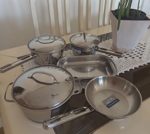 Jogo de Panelas em Aço Inox 5 peças Allegra Tramontina