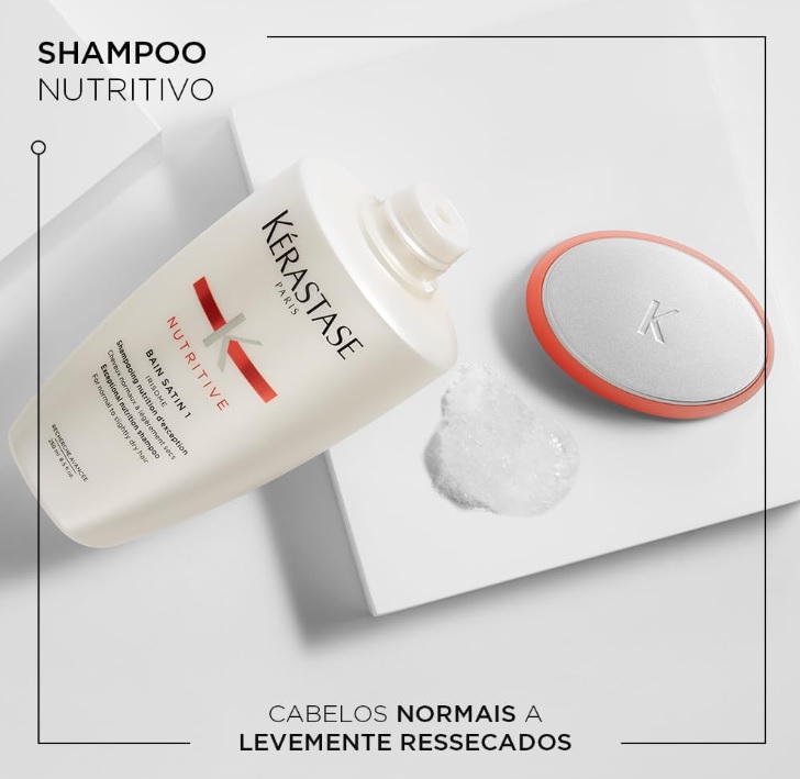 Kérastase Shampoo Nutritive Bain Satin 1, Cabelos ressecados, Nutrição, Complexo Irisome, 250 ml