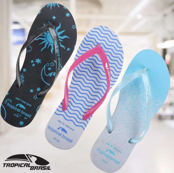 Kit Chinelo Tropical Brasil Slim Estampado Feminino