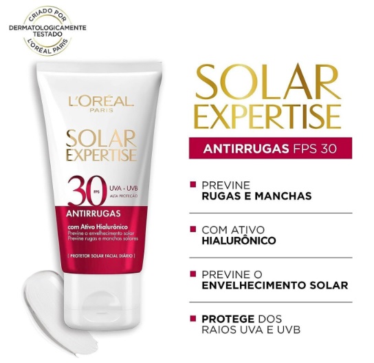 L’Oréal Paris Solar Expertise Antirrugas FPS30 – Protetor Solar Facial 40g