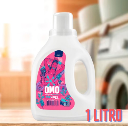 Lava Roupa Líquido explosão de perfume OMO Pop Vibes lavanderia sensorial 1 L