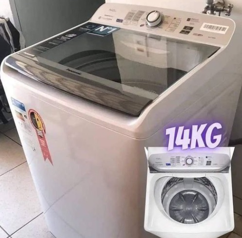 Máquina De Lavar Na-f140b1w 14kg Branca Panasonic 220v Cor Branco