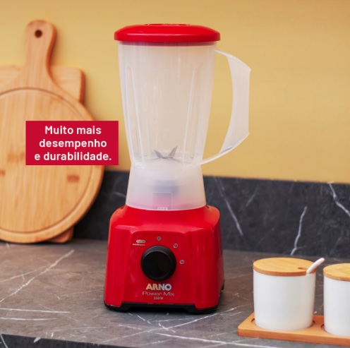 Liquidificador Arno Power Lq11 Vermelho 2 Velocidades 127v