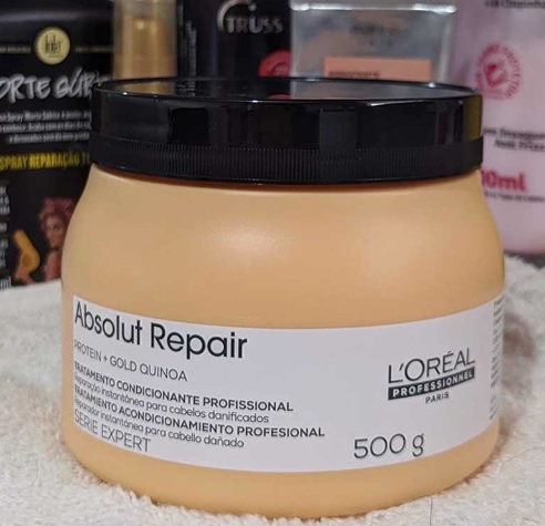 Máscara L’Oréal Professionnel Serie Expert Absolut Repair Gold Quinoa + Protein Golden 500ml