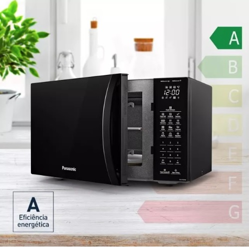 Micro-ondas 34l Black Glass Nn-st66nbrun Panasonic 110v