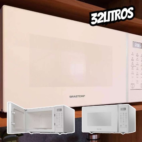 Micro-ondas Menu Gourmet Brastemp Bms46ab 32 Litros Branco 110V