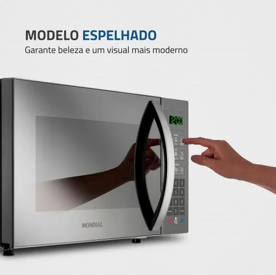 Micro-ondas Mondial 34L Espelhado – MO-02-34-E