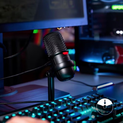 Microfone para PC USB HyperX Solocast HMIS1X-XX-BKG – Preto