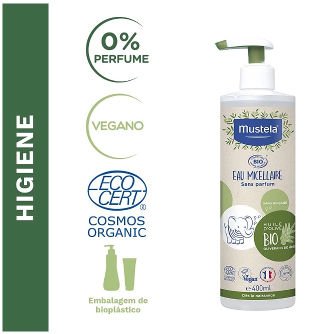 Mustela BR Água Micelar Bio Orgânico Certificado 400Ml