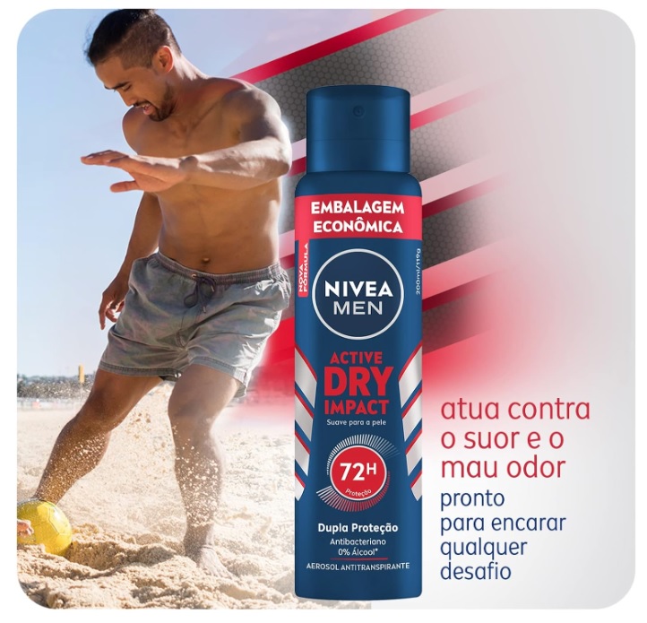 NIVEA MEN Desodorante Antitranspirante Aerossol Dry Impact 200ml