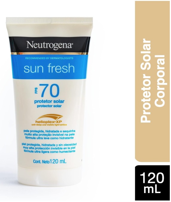 Neutrogena Sun Fresh Protetor Solar Corporal FPS 70, 120ml