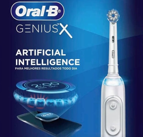 Oral-B Genius X Bivolt – Escova Elétrica Recarregável + 2 Refis Sensi Ultrafino E Crossaction
