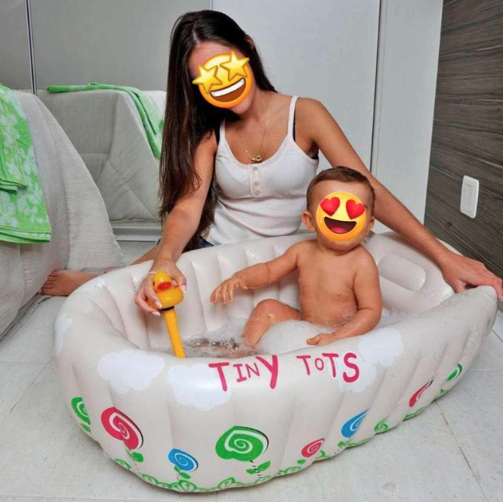 Piscina 52L Retangular Banheira Bebe Mor