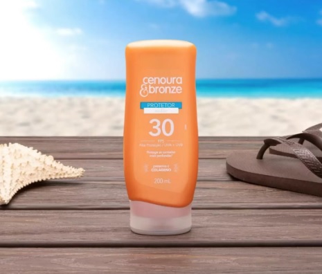 Protetor Solar Fps30 200ml, Cenoura e Bronze
