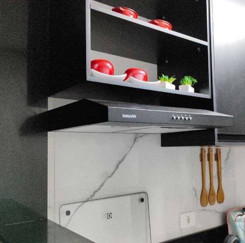 SUGGAR DEPURADOR DE AR SLIM 60CM 3 VEL. PRETO 110V DPS161PT(Somente 110V)