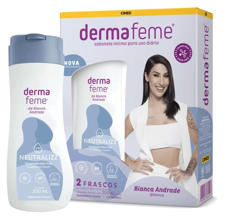 Sabonete Íntimo Dermafeme Neutralizz com 2 unidades de 200ml cada