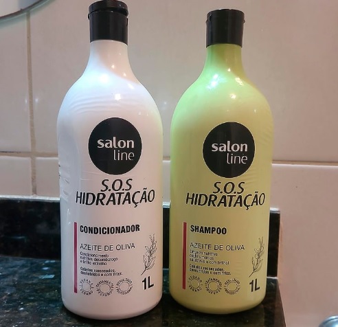 Salon Line, Kit Shampoo e Condicionador, SOS Hidratação 1 L cada