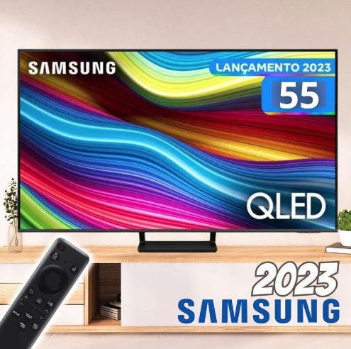 Samsung Smart TV QLED 55″ 4K UHD Q70C – Alexa built in, Modo Game, Tela sem limites
