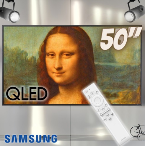 Smart TV Samsung 50″ QLED 4K The Frame 50LS03B Tela Matte, Design slim, Suporte de parede slim incluso