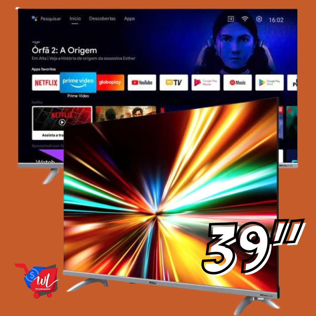 Smart TV 39” Philco Android PTV39E3AASSB Dolby Audio