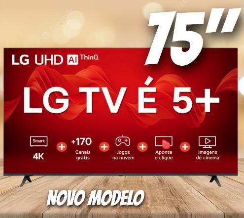 Smart TV 75” 4K UHD LED LG 75UR8750 – Wi-Fi Bluetooth Alexa 3 HDMI IA Matter