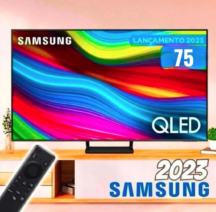 Smart Tv 75” Qled 4k 75q70c 2023 Preto Bivolt Samsung