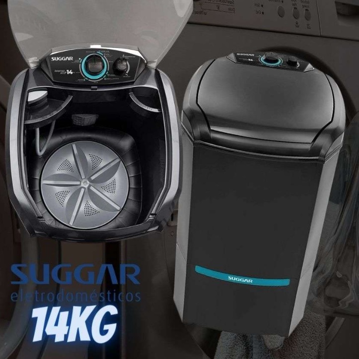 Suggar de roupas Lavamax Eco 14kg 110V Preta LE1401PT