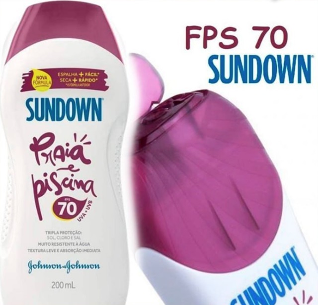 Sundown Protetor Solar Corpo e Rosto Praia e Piscina FPS 70, 200ml