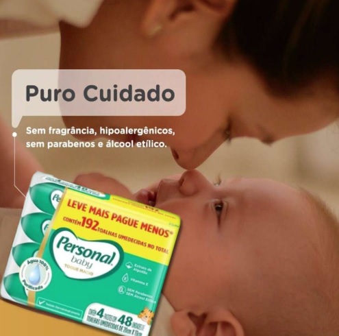 Toalha Umedecida Personal Baby Toque Macio Promopack 3×192