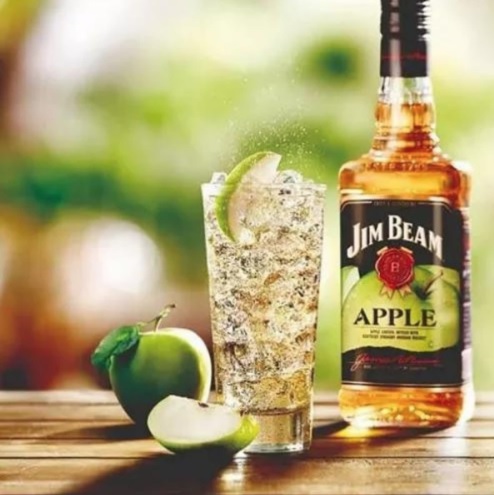 Whiskey Bourbon Americano Jim Beam Apple 1 Litro ABV 32,5%