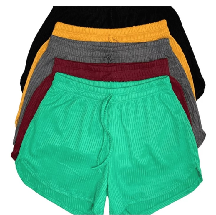 5 Shorts Canelado Feminino Shortinho Soltinho Verão Atacado