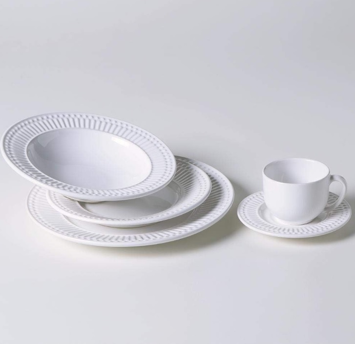 APARELHO DE JANTAR 30 PEÇAS ROMA BRANCO