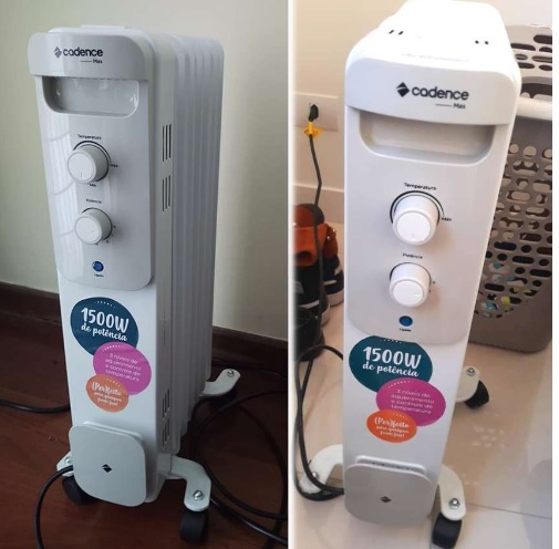 Aquecedor a Óleo Cadence, 1500W, 15m, Branco e Preto, 110V, AQC260
