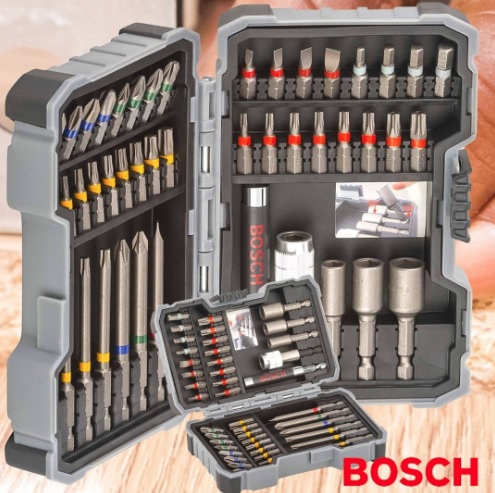 Bosch Kit De Pontas E Soquetes Para Parafusar Com 43 Peças