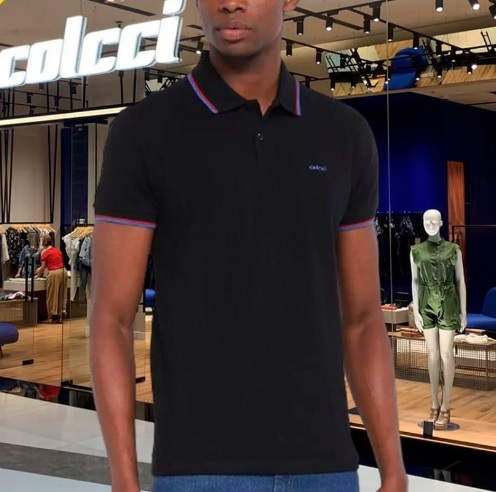 Camisa Polo Colcci Frisos Masculina