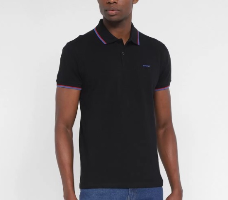 Camisa Polo Colcci Frisos Masculina