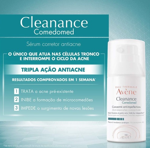 Cleanance Comedomed, sérum corretor facial antiacne, Avène – 30ml
