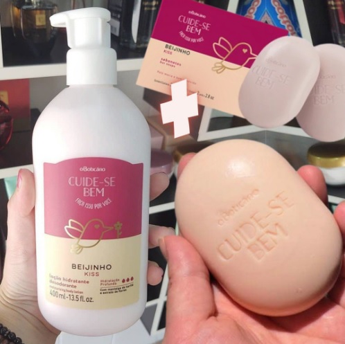 Combo Cuide-Se Bem Beijinho: Loção Hidratante, 400Ml + Sabonete Em Barra, 2 Un. 80G Cada
