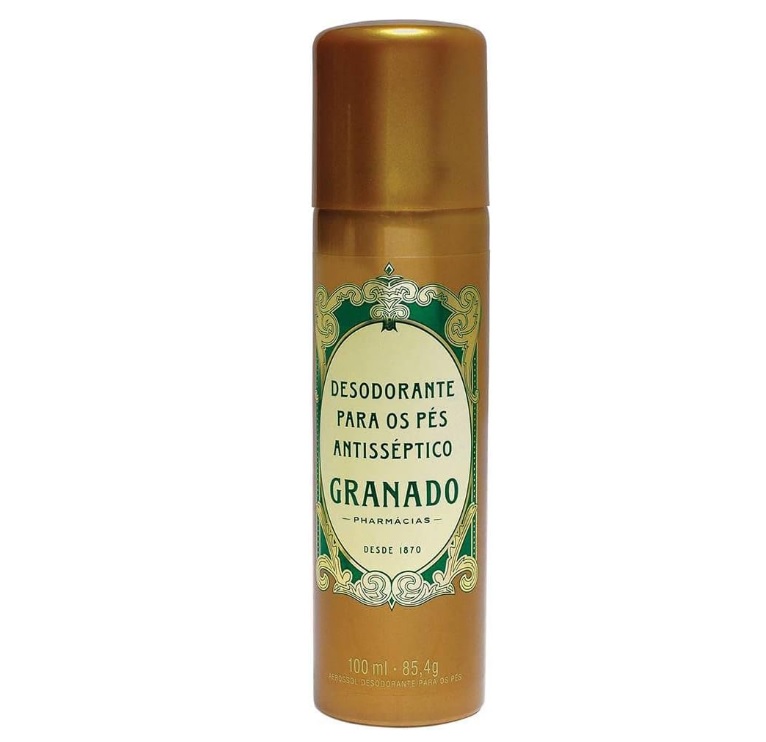 Desodorante Aerossol para pés Tradicional, Granado, Dourado, 100ml