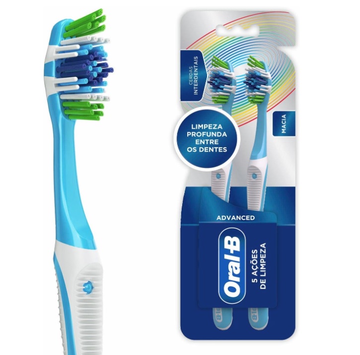 Escova Dental Oral-B Complete 5 Ações de Limpeza 40 Macia – 2 Unidades