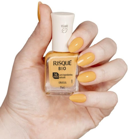 Esmalte Risqué Bio Amarelo Cremoso Girassol 9ml