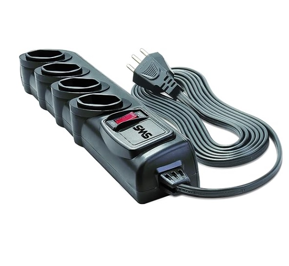 Filtro de Linha SMS Bivolt 4 Tomadas 3M – 62329, Preto