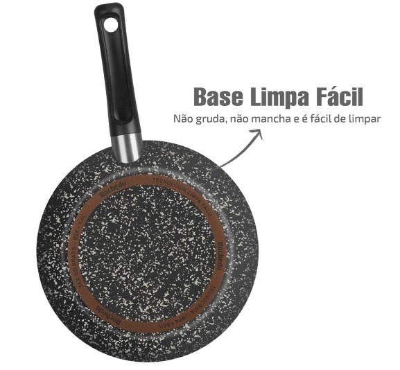 Frigideira Francesa Rochedo Antiaderente, Thermo-sinal, 24cm
